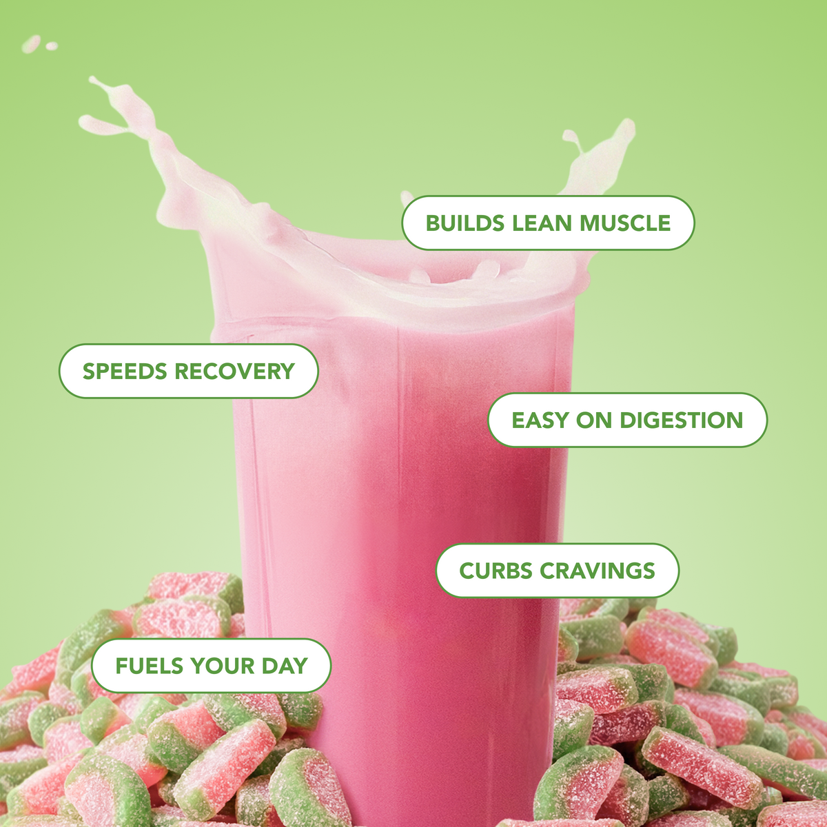 Clear Protein Powder: Sour Candy Watermelon (20 Servings)