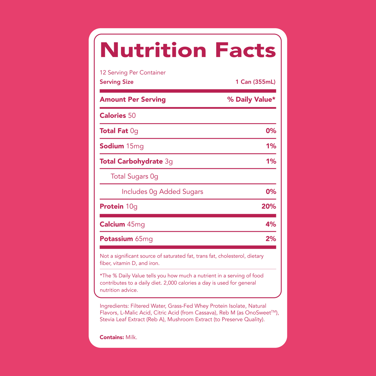 Clear Protein Water: Raspberries & Cream (12 Oz. | 12 Pack)